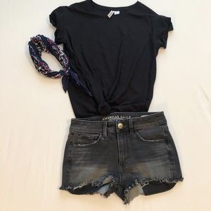 American Eagle High Rise Denim Shorts